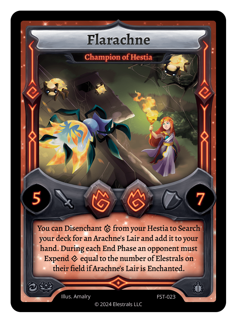 FST-023 - Firestorm - Flarachne - Champion of Hestia