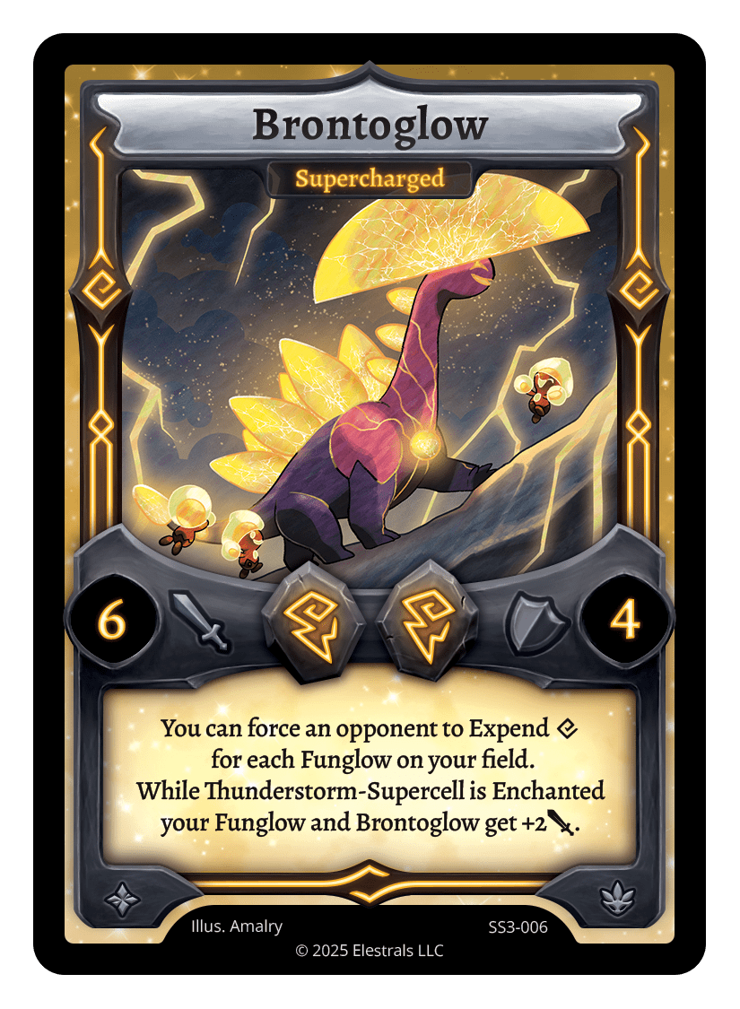 SS3-006 - Shattered Stars 3 - Brontoglow - Supercharged Reverse Holo