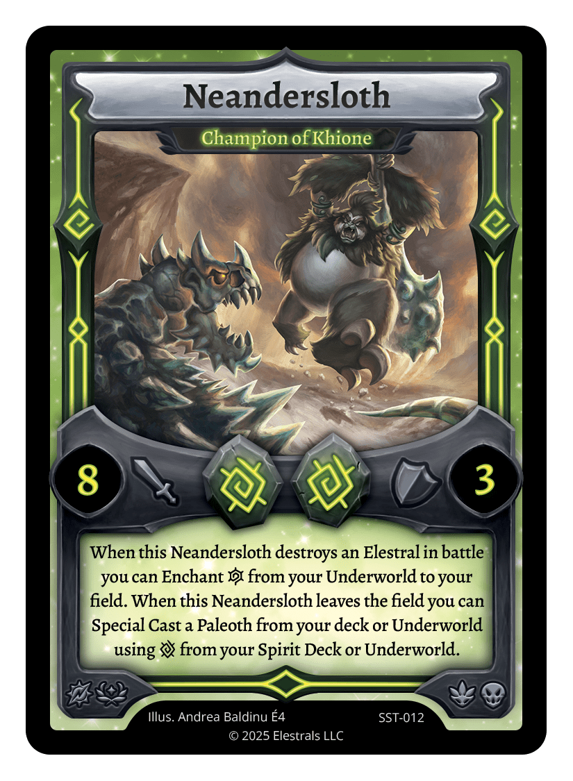 Neandersloth - Champion of Khione Reverse Holo