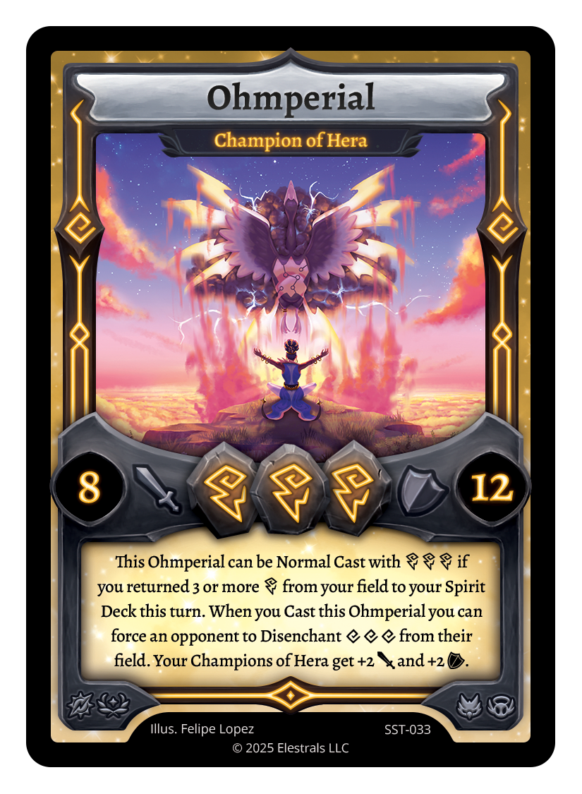 SST-033 - Sunstrike - Ohmperial - Champion of Hera (SST-033) Reverse Holo