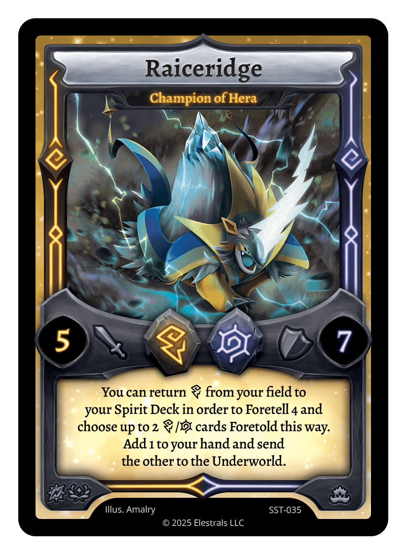 SST-035 - Sunstrike - Raiceridge - Champion of Hera Reverse Holo
