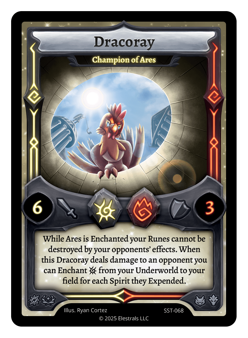 Dracoray - Champion of Ares Reverse Holo