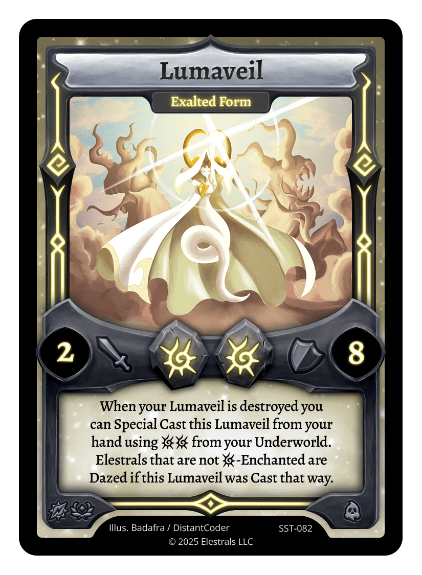 SST-082 - Sunstrike - Lumaveil - Exalted Form Reverse Holo