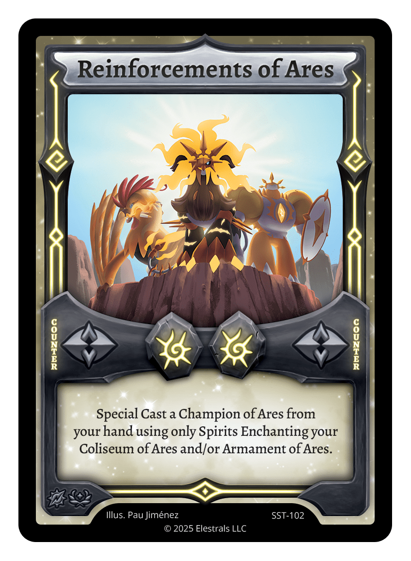 SST-102 - Sunstrike - Reinforcements of Ares (SST-102)  Reverse Holo